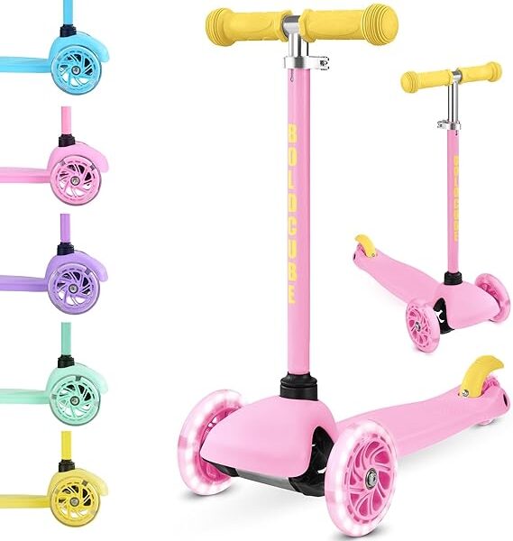 Foldable 3-Wheel Scooter | Pink | Ages 3-6