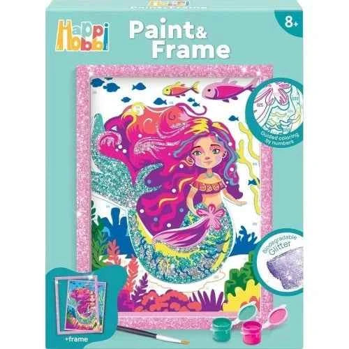 Happi Hobbi Paint & Frame Paint by Numbers, Mythical Mermaid