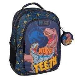 Primary School Backpack Jurassic World More Teeth Must Team 3 Compartments