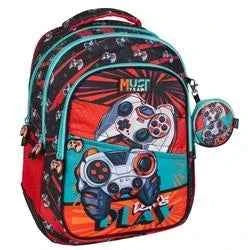 Primary School Backpack Must Team Let's Play 3 Compartments