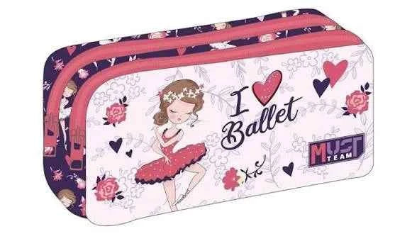 Must Team Pencil Case 2 Zi ers I Love Ballet