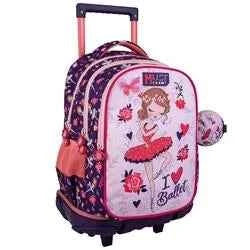 Primary School Trolley Bag Must Team I Love Ballet 3 Compartments