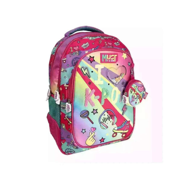 Primary School Backpack Must Team I Love K-Pop 3 Compartments
