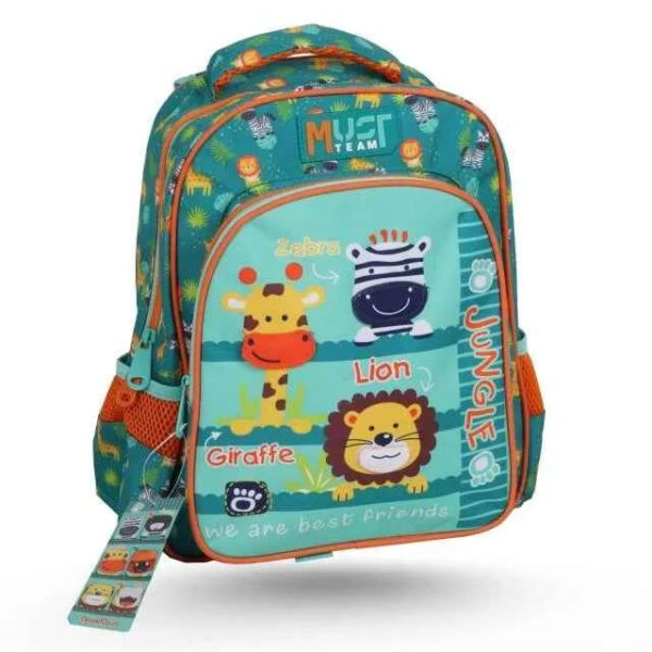 Must Team 12.5" Backpack 2 Cases Jungle Animals