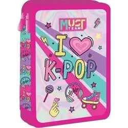Double Decker Pencil Case Filled Must Team I Love K-Pop