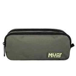 Barrel Pencil Case Must Team Monochrome Olive with Light Green 2 Compartments