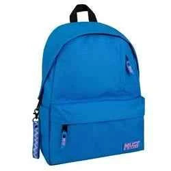 Backpack Must Team Monochrome Classic Blue Light with Pink 1 Main Compartment