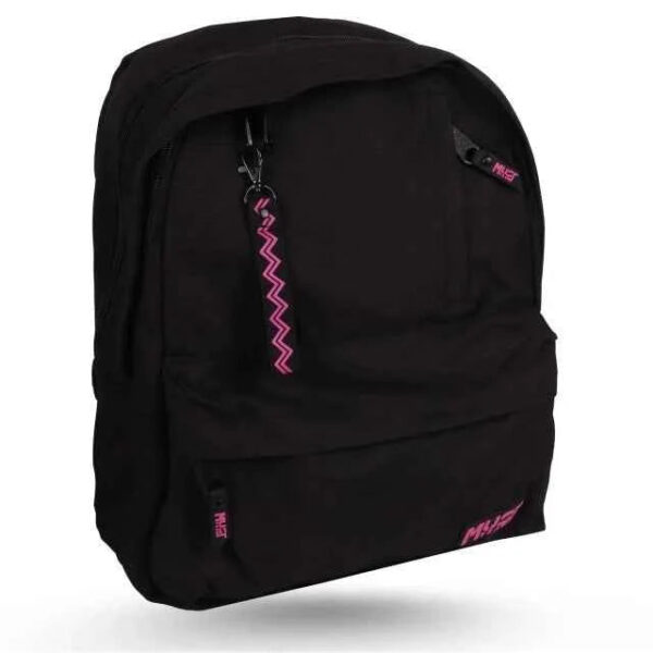 Must Team Monochrome 17" Backpack 2 Compartments Black W/ Pink