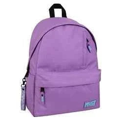 Backpack Must Team Monochrome Classic Purple Light with Light Blue 1 Main Compartment