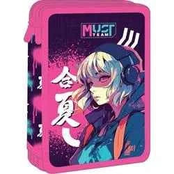 Double Decker Pencil Case Filled Must Team Anime