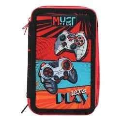 Triple Decker Pencil Case Filled Must Team Let's Play