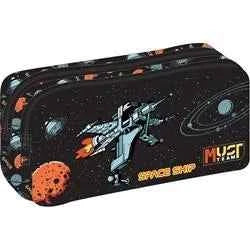 Barrel Pencil Case Must Team Space Expedition 2 Compartments