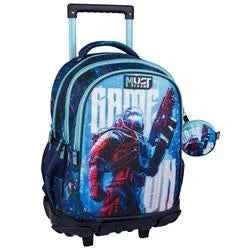Primary School Trolley Bag Must Team Robot 3 Compartments
