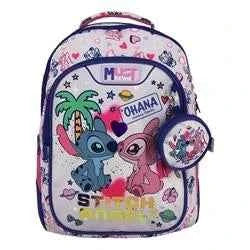 Primary School Backpack Disney Stitch - Angel Ohana Must Team 3 Compartments