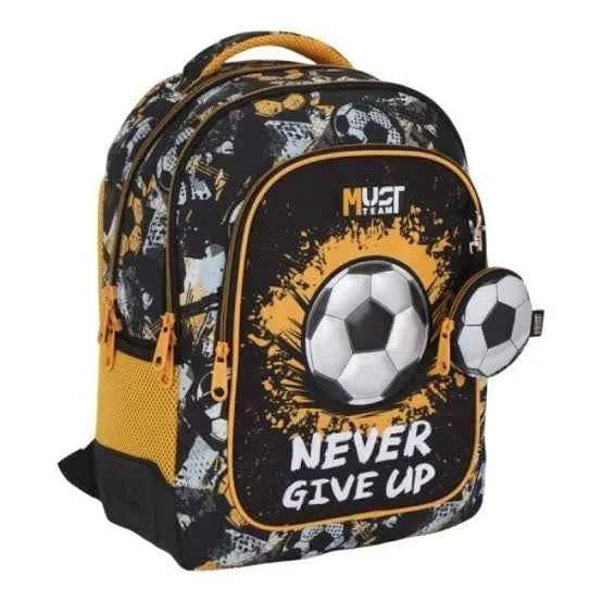 Must Team 17" Backpack 3 Cases Never Give UP