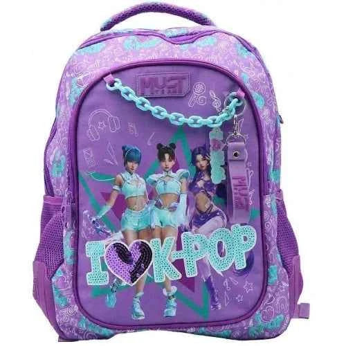 Primary School Backpack Must Team K-Pop Purple 3 Compartments