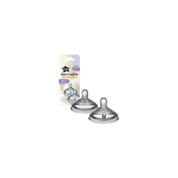 Closer To Nature Slow Flow Teats 0M+ Tommee Tippee