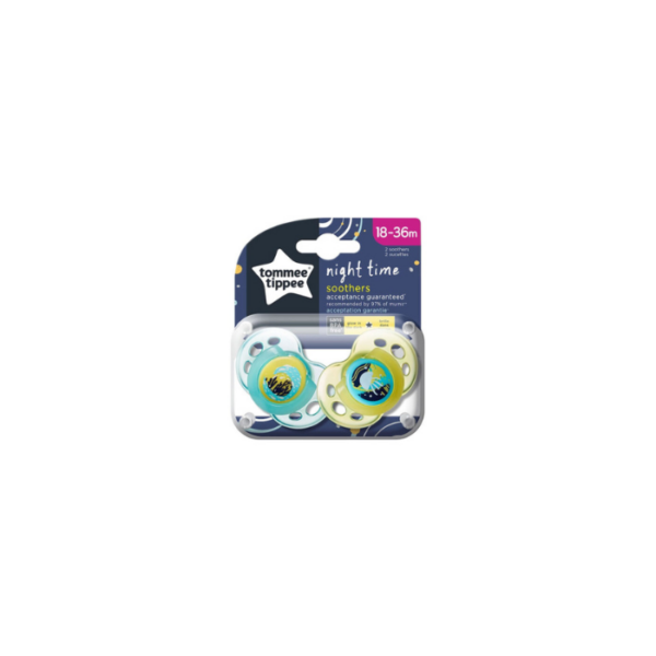 Night Time Soothers Pacifiers Tommee Tippee 18-36m