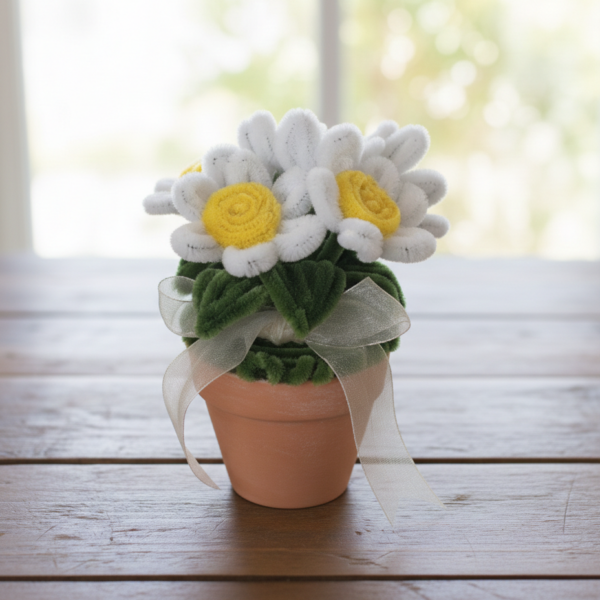 Flower In Fokhar Pot With Special White bag
