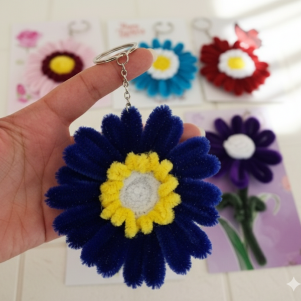 Teachers Day Handmade Keychain Made From Chenille