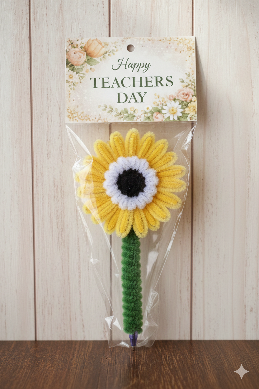 5281110001520 Teachers Day Handmade Pen Without Box Made From Chenille