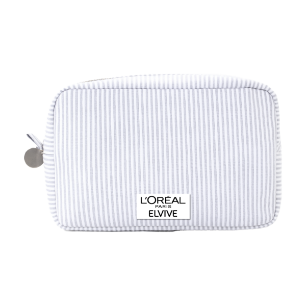 Free Gift L'Oreal Pouch Stripe Purple & White