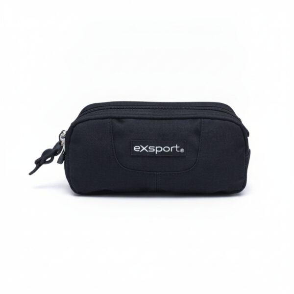 Pencil Case 2 Compartments Plain With Patch 21x9x5 cm #2627555
