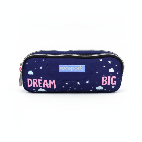 Pencil Case 2 Compartments Slogan 21x9x5 cm #2627103