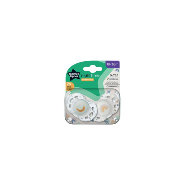 Night Time Orthodontic Soothers 18-36 Months Tommee Tippee