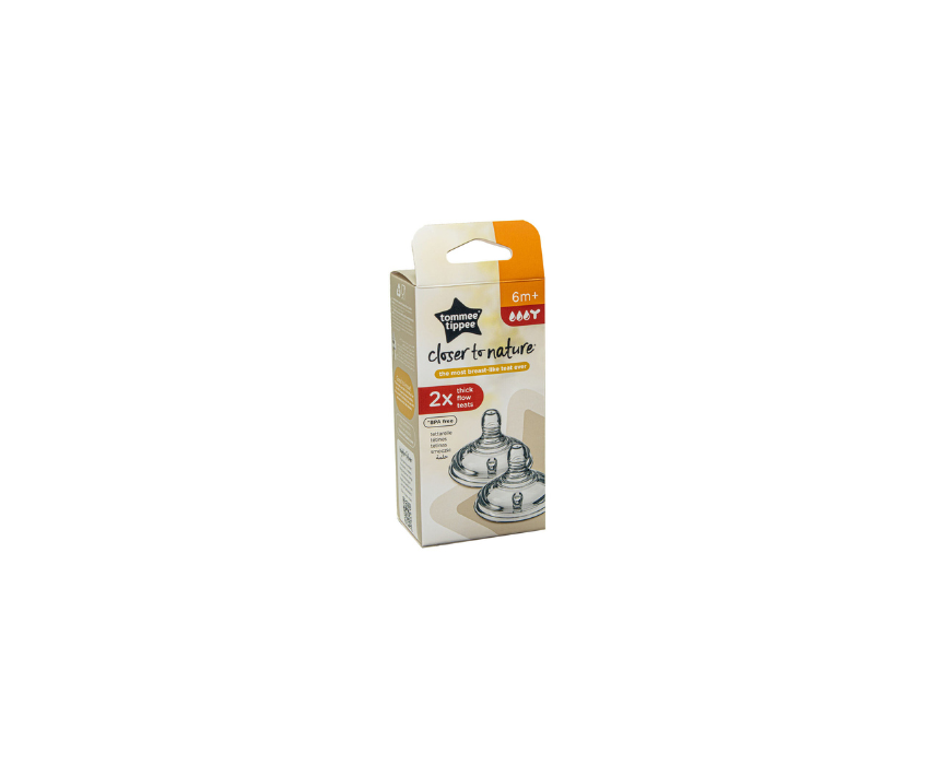 532 Baby Bottle Teats Thick-Feed New 6 Months+ Tommee Tippee - Image 1