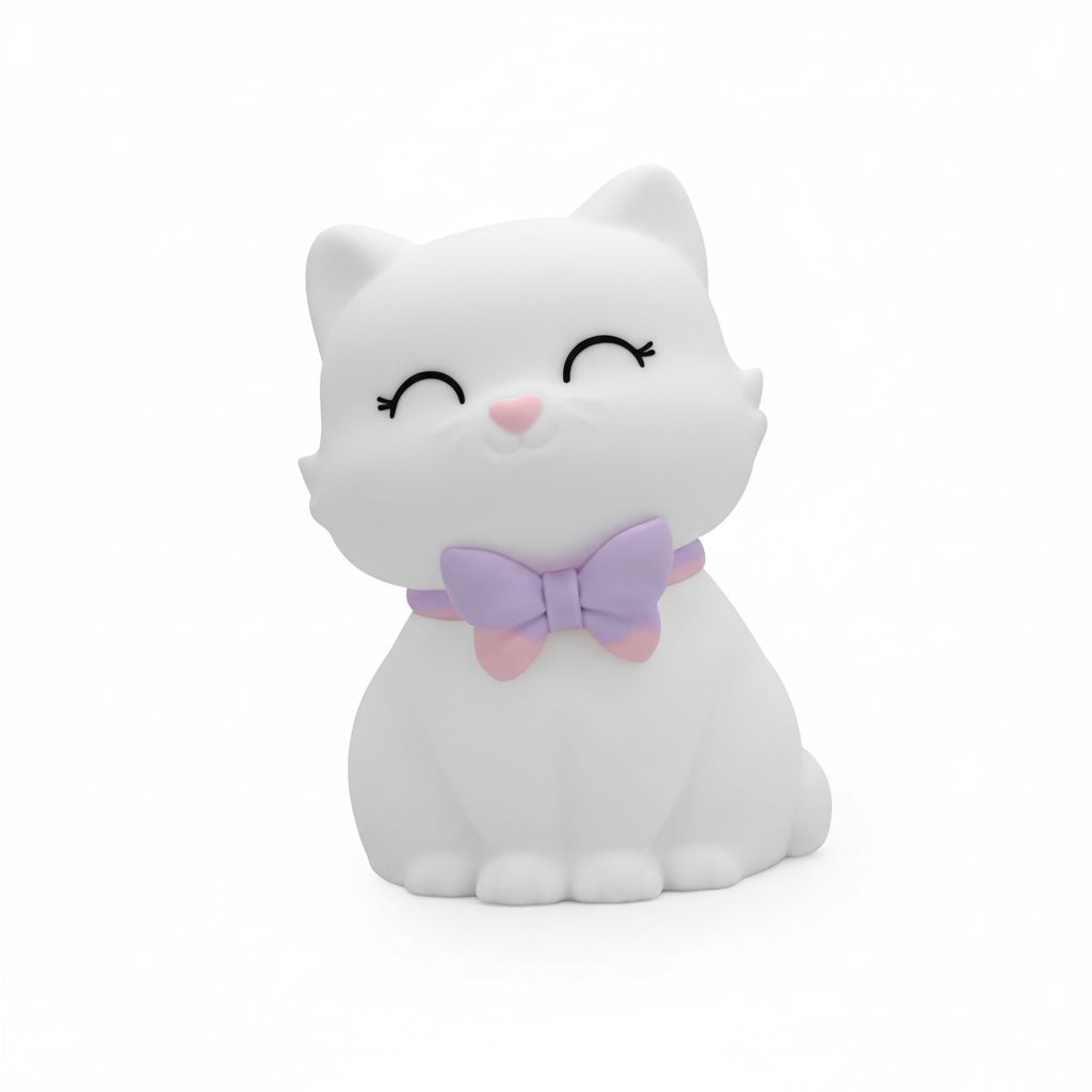 5404006056811-4 Rechargeable Dhink Northern Lights Silicone Night Light – Lulu the Cat (Color Changing)#DHINK434-21