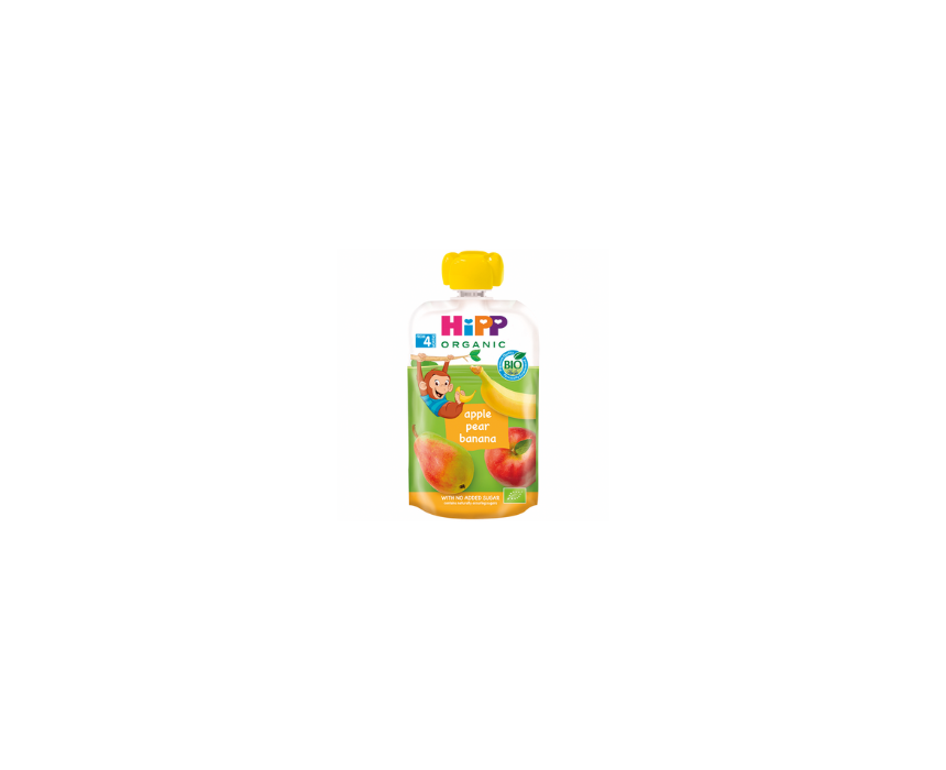 543 Apple Pear Banana Organic Fruit Puree HiPP - Image 1