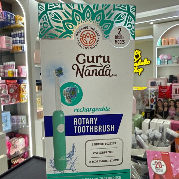 CURU NANDA RECHARGEABLE ROTARY TOOTHBRUSH WITH 2 BRUSH MODES + USB