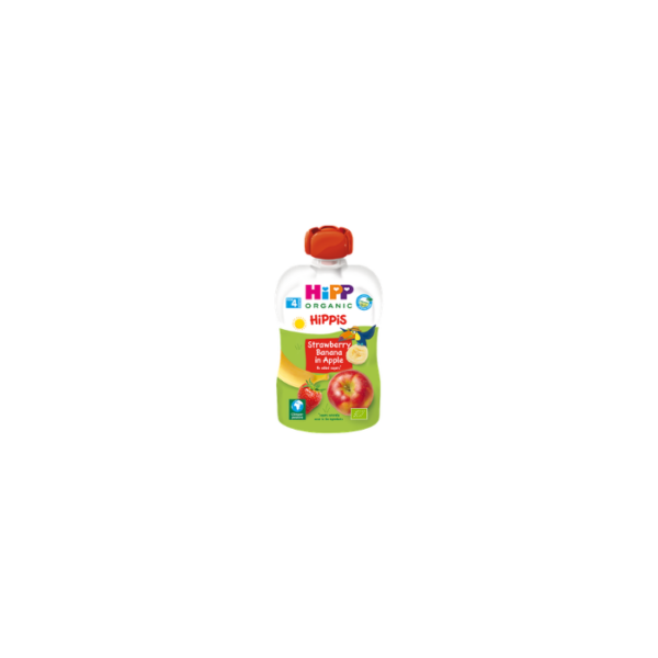 Strawberry Banana Apple Organic Fruit Puree HiPP
