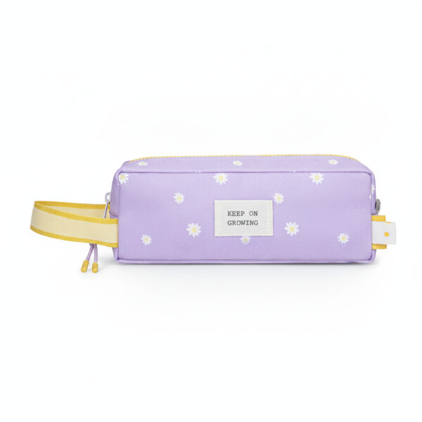 Pencil Case 1 Part Daisy Lilac 22x8.5x7 cm#68479/2026