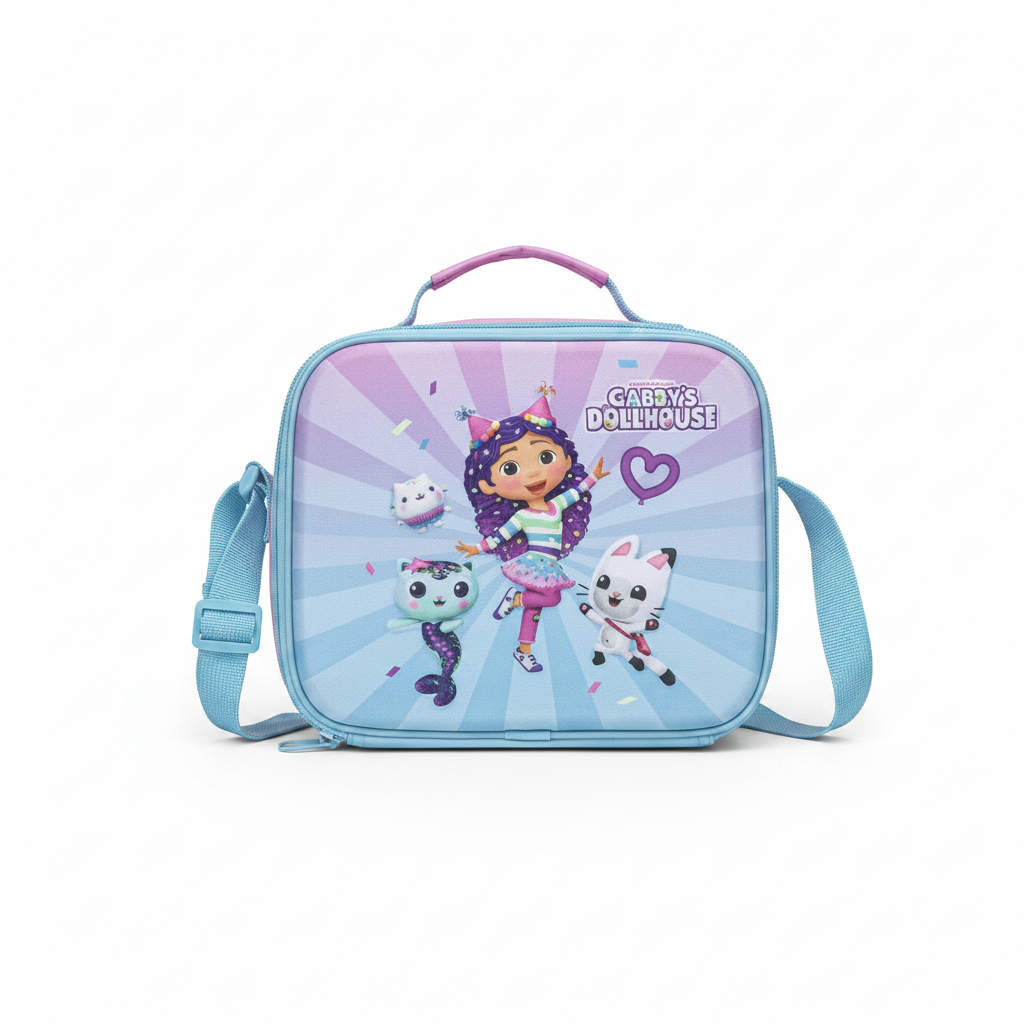 5600390685549 Lunch Bag 1 Part 3D Gabby Dollhouse Party-tastic 23x18.5x7 cm#68554/2026