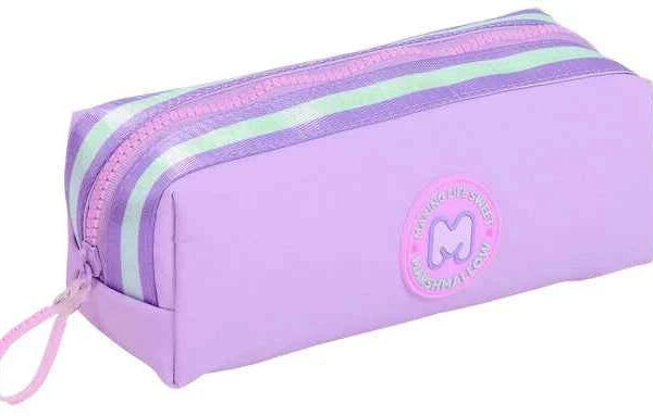 Marshmallow Pencil Case 8×22×7cm - Fresky Purple