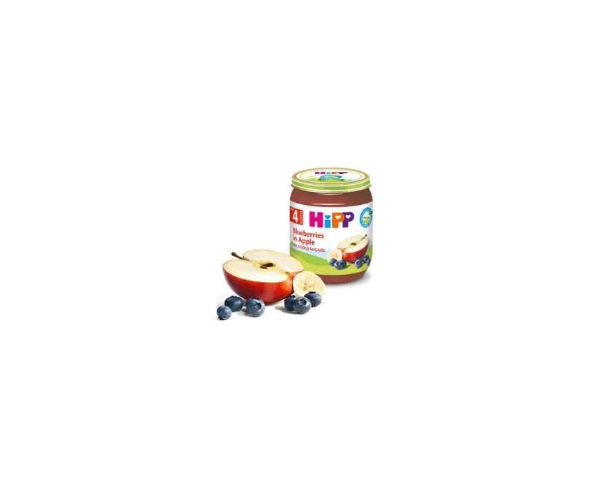 576 Blueberries Apple Organic Fruit Puree HiPP - Image 1