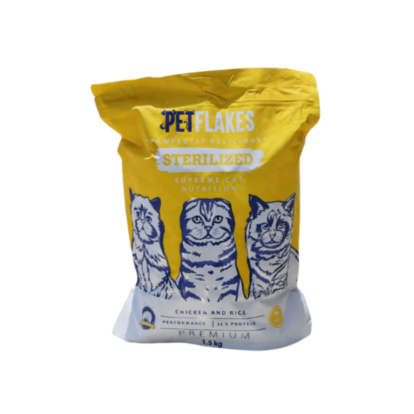 Pet Flakes Sterilised Cat Chicken And Rice