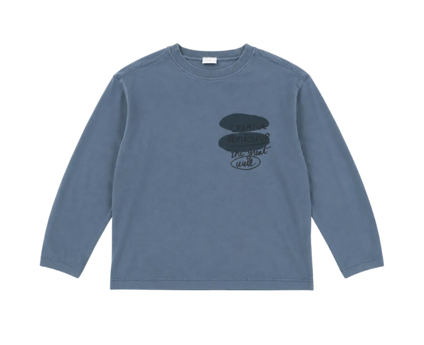 6 Zara Boys Dark Blue Creative Workshop Printed Blouse - Image 1