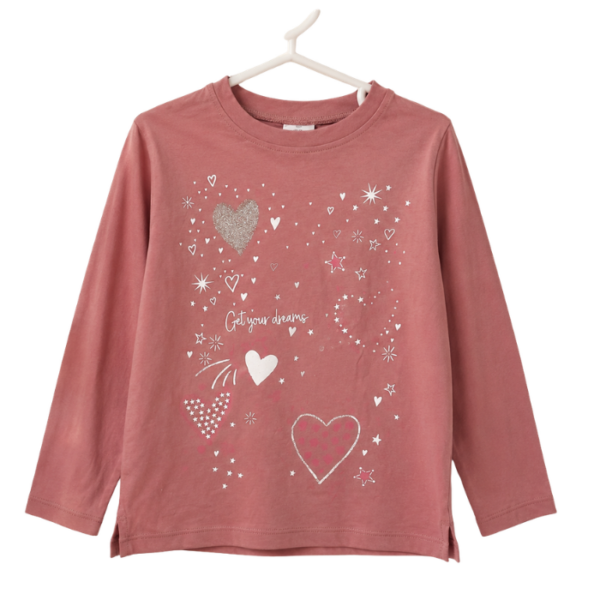 Zara Girls Peach Front Printed Blouse