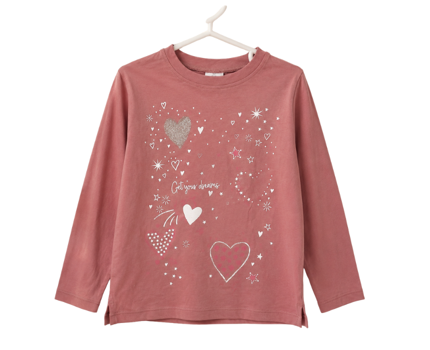 6 Zara Girls Peach Front Printed Blouse - Image 1