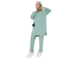 Mint Green Ribbed Two Piece Set - Image 