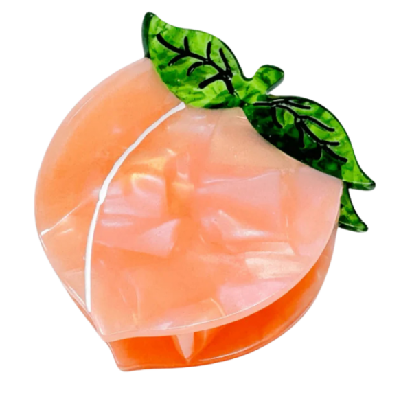 Midi Peach Hair Claw Clip