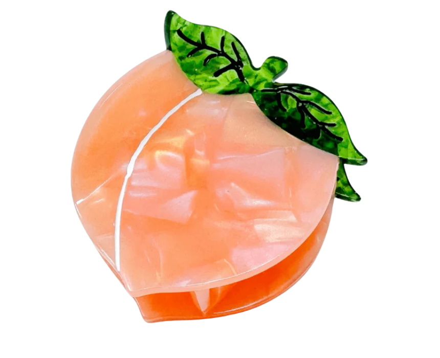 6 Midi Peach Hair Claw Clip - Image 1