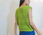 Grass Green Crochet Style Vest - Image 