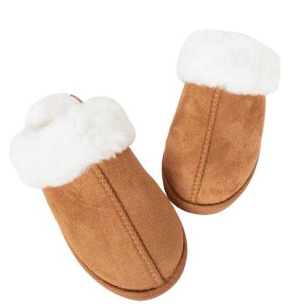 Chestnut Faux Fur Slippers