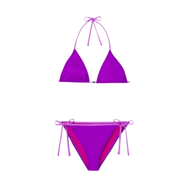 Girls Purple Triangle Bikini