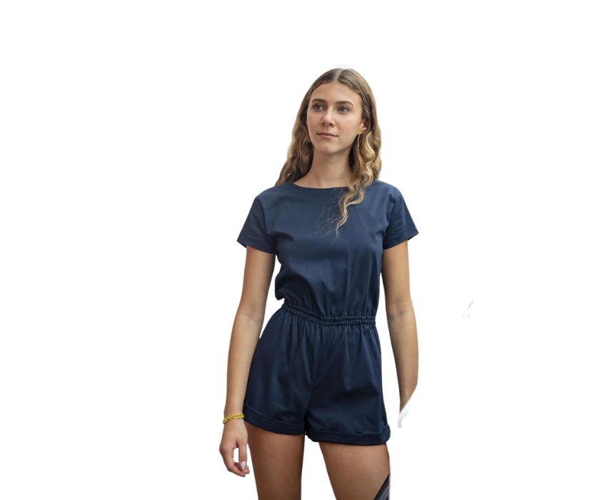 6 Romper Black Shorts With Open Back - Image 1