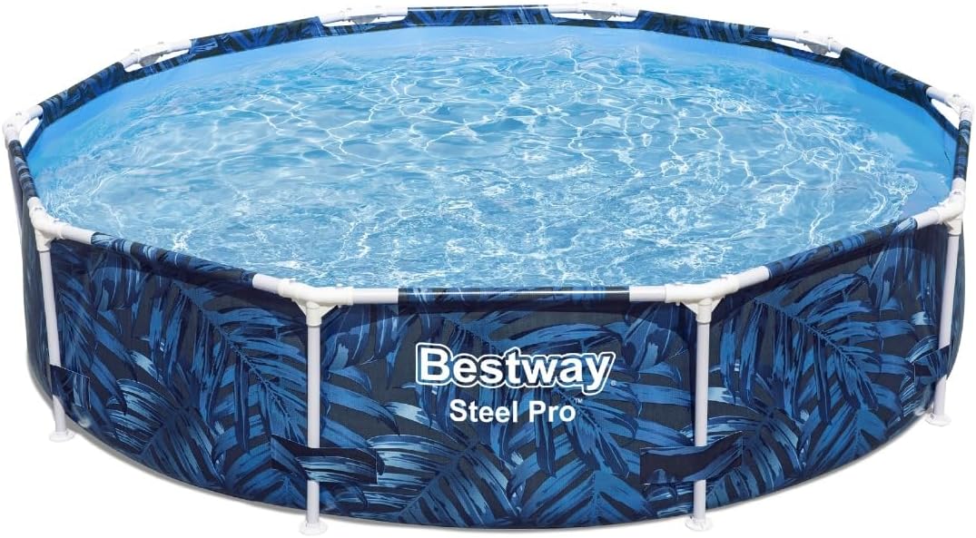 61sxCfe1QRL._AC_SL1200 Steel Pro Above Ground Pool Round 3.05 m x 66 cm